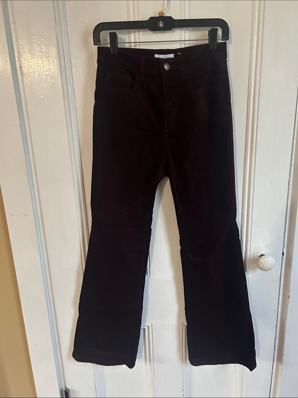 LOFT Dark Burgundy Corduroy Boot Cut Pants